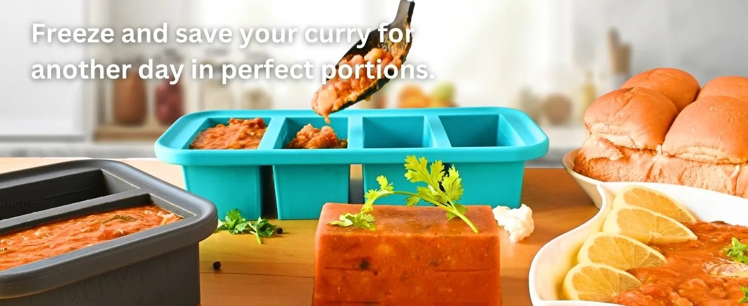 CurryFreezy Tray 4cavity freeze and save your curry in perfect portions