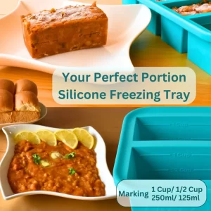 curry freezy 2 cavity blue perfect portion silicone freezing tray