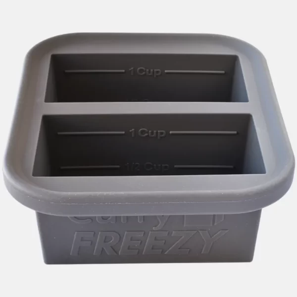 curry freezy 2 cavity gray 1cup/ 125ml amd 2 cups/250ml markings