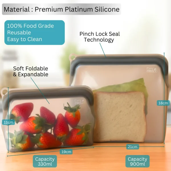 flat style sandwich and snack bag lunch bags curryfreezy reusable foodbag flat style zipper bag ziplock bag dishwasher safe freezing tray food storage container souper cubes stasher bags curry freezy